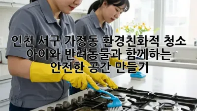 인천 서구 가정동 환경친화적 청소: 아이와 반려동물과 함께하는 안전한 공간 만들기